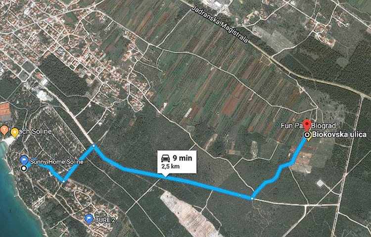 5 Sunny Home to Fun Park Biograd